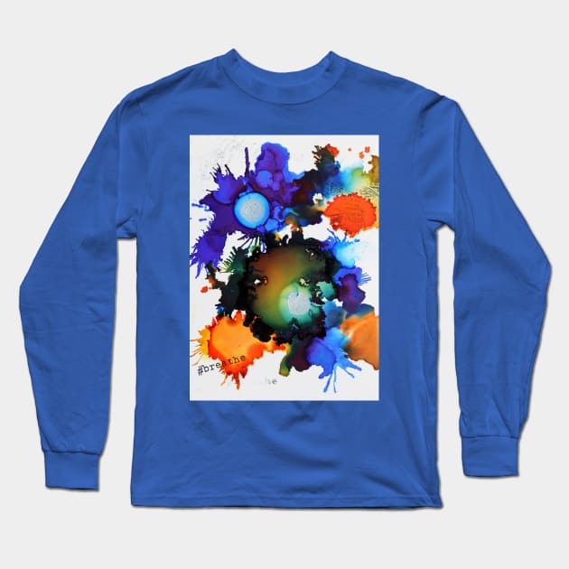 Breathe (happy art) Long Sleeve T-Shirt by mptresart